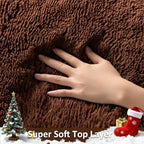 Ophanie Round Rug 4Ft Brown Circle Area Rug, Fluffy Fuzzy Small Bedroom Carpet, Plush Soft Shaggy Floor Living Room Circular Christmas Decor for Kids Boys Girls Home Aesthetic, Nursery, Classroom