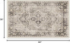 RUGGABLE Washable Vintage Area Rug – Kamran Hazel 3x5, Stain-Resistant, Non-Slip – Small Machine Washable Rugs for Living Room, Bedroom, Hallway, Entryway & Office–with Standard Pad