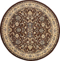 Unique Loom Sialk Hill Collection Area Rug - Washington (7' 10" Round Brown/Black)