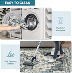 Dripex Vintage Collection Washable Area Rug - 2x3 Door Mat Small Entryway Rug Distressed Non-Slip Low-Pile Floor Carpet for Indoor Front Entrance Kitchen Bathroom Living Room Bedroom