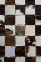 Sn Alef Home Black & White Round Rug | Checkered Floral Designer Carpet for Living Room | Handcrafted Circular Floor Mat for Home Decor & Meditation Space (9x9)