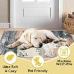 COMSLE Door Mat Soft Absorbent Indoor Front Entryway Rug Machine Washable Entrance Mats for Muddy Paws Non Slip Throw Rugs 24" x 36" Doormat for Inside Foyer Bedroom - Yellow