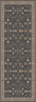 Kuden 2'6"x12 Runner Rug, Machine Washable Area Rug with Non-Slip Backing, Vintage Style, Soft, Easy Clean, Low Pile Rug for Hallway, Entryway, Kitchen, Bedroom