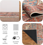 Keen Home Design 2x7 Rug - Machine Washable Runner Rug with Non-Slip Backing, Ideal for Hallway, Entryway, Kitchen, Laundry Room - Vintage, Easy Clean, Durable, Low Pile Rug - (2'6" x 7')