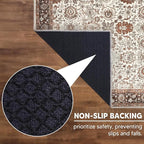 Keen Home Design 8x10 Rug - Machine Washable Area Rug with Non-Slip Backing, Ideal for Living Room, Dining Room, Bedroom - Vintage, Easy Clean, Durable, Low Pile - (8' x 10')