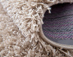 Unique Loom Solid Shag Collection Area Rug (7' 10" Round, Taupe)