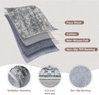 Rugcomf Living Room Rug 6x9 Rug Machine Washable Boho Soft Area Rug Non Slip Vintage Low Pile Large Rug for Living Room, Bedroom, Farmhouse, Dining Room, Kids Playroom(Grey)