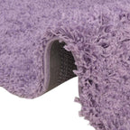 Unique Loom Solid Shag Collection Area Rug (7' 1" Round, Lilac)