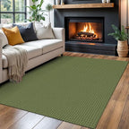 Braided Area Rug 4x6 Ft Washable Rugs for Entryway Non Slip Throw Rugs Boho Door Mat Indoor Entrance Cotton Bedroom Rug Woven Door Carpet for Foyer Bedroom Living Room, Green