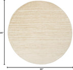 SAFAVIEH Adirondack Collection Area Rug - 8' Round, Champagne & Cream, Modern Ombre Design, Non Shedding & Easy to Clean, Ideal for Living Room, Bedroom, Office, Dining Space (ADR113W)