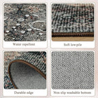 4x6 Area Rug for Bedroom Machine Washable, Non Slip Vintage Floral Kitchen Rugs for Dining Room, Rustic Indoor Floor Carpet for Kids Room, Playroom, Farmhouse(Dark Green/Brown/Multi)