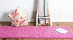 Unique Loom Solid Shag Collection Area Rug (2' 6" x 19' 8" Runner, Taffy Pink)