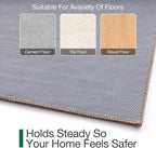 LUMI Door Mat Indoor Entrance 32"x48", Front Welcome Mat with Non-Slip Rubber Backing, Low Profile Dirt Trapper Inside Doormat for Entrance, Garage, Patio, Beige