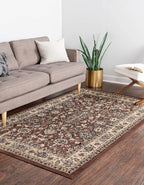 Unique Loom Sialk Hill Collection Area Rug - Washington (7' 10" x 10' Rectangle Brown/Black)