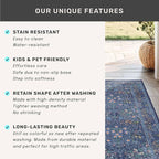 Non Slip 2x5 Dark Blue Entryway Runner Rug - Washable Small Throw Rugs for Bathroom, Bedroom, Laundry Room, Hallway, Kitchen Floor Mat, Dusky Navy Vintage Oriental Décor