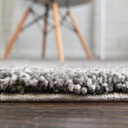 Unique Loom Solo Collection Area Rug - Calabasas (7' 10" x 10' Oval, Gray)