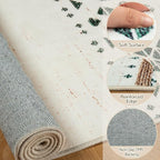BESTSWEETIE 6x9 Area Rugs for Living Room Washable Moroccan Farmhouse Neutral Geometric Low Pile Non-Slip Soft Print Pattern Rug for Bedroom Kitchen Dining Room Entryway Green/Brown/Brown