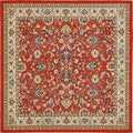 Unique Loom Sialk Hill Collection Area Rug - Washington (8' Square Terracotta/Cream)