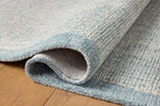 Loloi Magnolia Home by Joanna Gaines Henley Collection HNY-01 Ivory/Blue 2'-6" x 9'-6" Runner Rug