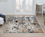 Keen Home Design Area Rugs - 10ft Round Non-Shedding, Abstract Rugs for Kitchen, Living Room, Bedroom, Dining Room, Entryway - Size: 10' Square, Multi