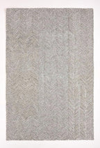 Modern Herringbone Chevron Collection Handcrafted Wool Area Rug - Durable, Zigzag Pattern, for High Traffic, Contemporary Design for Living Room, Bedroom, Dining Room Decor (Dark Olive, 8' x 8')