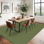 Braided Area Rug 6x9 Ft Washable Rugs for Living Room Non Slip Bedroom Rugs Boho Dining Room Rug Cotton Living Room Woven Floor Carpet for Nursery Playroom, Green