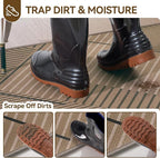 Front Door Mat 24''x35'', Non Slip Absorbent Muddy Dirt Resist Washable Low-Profile Indoor Doormat, Welcome Entryway Door Mats, Brown