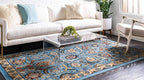 Unique Loom Espahan Collection Area Rug - Cape Cod (9'x 12' Rectangle, Blue/ Black)