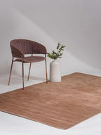 Hand Knotted Loom Wool ECO-Friendly Area Rugs - 3'x5', Rectangle, Light Brown Color, Solid Plain Design, High Pile Thick Handmade Anti Skid Rugs for Living Room (L00111)