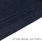 English Home Custom Size Anti Slip Striped Design Light Weight Durable TPR Backing Thin Pile Runner Rug (26" x 4')