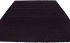 Unique Loom Solid Shag Collection Area Rug (8' Square, Jet Black)