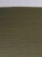 Rugsotic Carpets Hand Woven Flat Weave Kilim Wool ECO-Friendly Area Rugs - 6'x6', Square Shape, Olive Color, Solid Plain Design, Low Pile Handmade Area Rugs for Living Room, Bed Room (D00111)