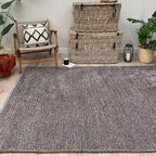 Alfa Rich 5x8 Dark Gray Washable Area Rugs for Living Room Bedroom Kitchen Cotton Decor Solid Rug