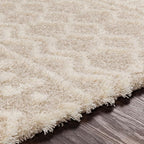 Livabliss Hapsburg Moroccan Shag Area Rug, 6'7" x 9'6", Beige