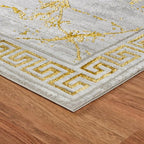 GLORY RUGS Area Rugs Marble 4x5 Cream Gold Carpet Modern Abstract Rug Living Room Dining Bedroom Rug