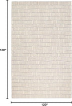 Dash and Albert Roark Wool Area Rug - 9.5 X 13.5 Ivory Geometric Hand Tufted Accent Rug - Durable, High Traffic Areas Hallway, Living Room, Stairs - Premium Luxury Hotel Quality Soft Breathable