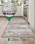 LUMI Washable Kitchen Rug 2x6 for Floor, Non Slip Runner Rugs with Rubber Backing, Low Pile Comfort Area Carpet for Standing, Living Room, Entryway, Laundry, Hallways