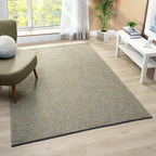 LUXE WEAVERS Modern Farmhouse Green 6x9 Washable Area Rug, Anti-Slip Diamond Pattern Carpet