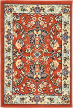 Unique Loom Sialk Hill Collection Area Rug - Washington (2' 2" x 3' 1" Rectangle Terracotta/Cream)