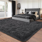 Upgrade Non-Slip Plush Rugs for Living Room, Soft Shaggy Carpets for Living Room, Fuzzy Rugs for Kids' Room, Perfect Decor for Modern Home Charcoal 8x10 Feet