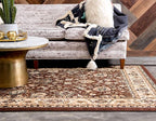 Unique Loom Sialk Hill Collection Area Rug - Washington (4' 1" x 6' 1" Rectangle Brown/Black)