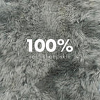 Sheepskin Long Hair 2x3 ft | Bedside Rugs for bedrooms, Sofa, Chair or The Dining Table | Each Sheepskin Rug is Unique and Created by Nature | Small Fluffy Rug in Color Light Grey
