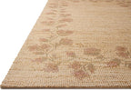 Loloi Chris Loves Julia Rue Collection RUE-05 Natural/Multi 8'-6" x 11'-6" Area Rug Jute Neutral Floral Living Room Bedroom Rug