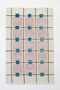 Greer Wool Area Rug - Chic Hand-Tufted Mauve, Blue, and Beige Design for Stylish Home Decor (7x11 Ft)