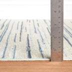 Dash & Albert Elwood Blue Machine Washable Rug, 3 X 5 Feet, Blue Stripe Pattern - Premium Luxury Hotel Quality Soft Breathable Hypoallergenic Machine Washable Easy Care All Season Comfortable