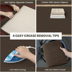 IOHOUZE Washable Area Rug 6x9 Non Slip Rubber Backed Rugs for Living Room, Dining Room Rugs Bedroom Rug, Woven Indoor Floor Carpet for Living Room Nursery Office, Brown