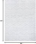 SAFAVIEH Area Rug 8x10 - Tulum Collection - Large - Light Grey & Ivory, Moroccan Boho Tribal Design, Non-Shedding & Easy to Clean, Ideal for Living Room, Bedroom, Dining Space (TUL272F)