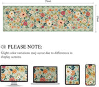 DUKINO Runner Rug, 2x7 Boho Kitchen Rug for Hallways with Low Pile Design, Washable Non Slip Backing Soft Floral Runner for Kitchen, Hallway, Entryway, Bedroom, Laundry, Green