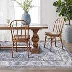 LUMI Washable Area Rug 8x12 for Living Room, Ultra Soft Stain Resistant Carpet with Non Slip Rubber Backing, Non-Shedding Low Pile Rugs for Bedroom, Dining Room, Indoor, Office