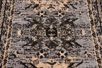 Unique Loom Taftan Collection Border Geometric Tribal Inspired Design Area Rug (2' 2 x 8' 2 Runner, Gray/ Black)